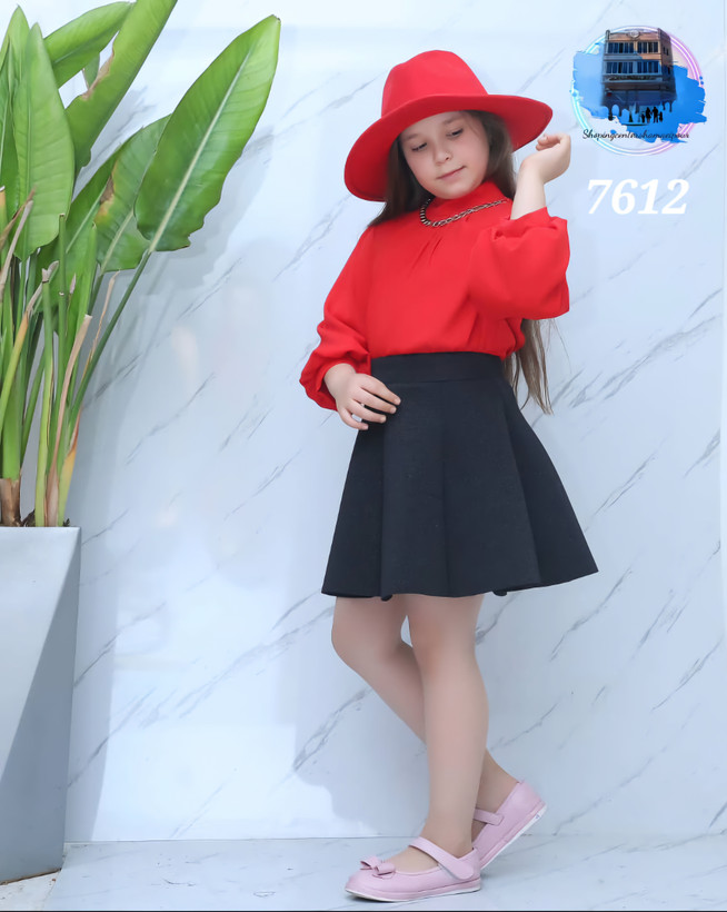 شومیز مجلسی آستین کیسه ای ۷۶۱۲