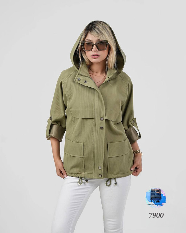 مانتو میله ای کلاه دار کد کالا ۷۹۰۰