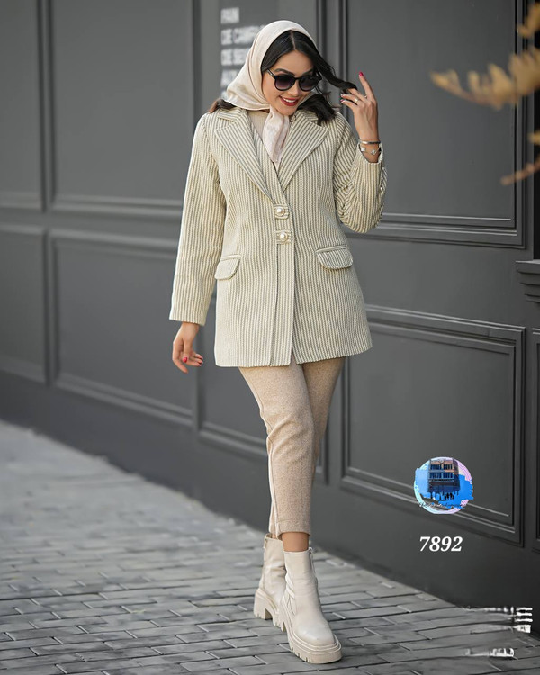 مانتو نانسی جنایی ۲دکمه کد کالا ۷۸۹۲