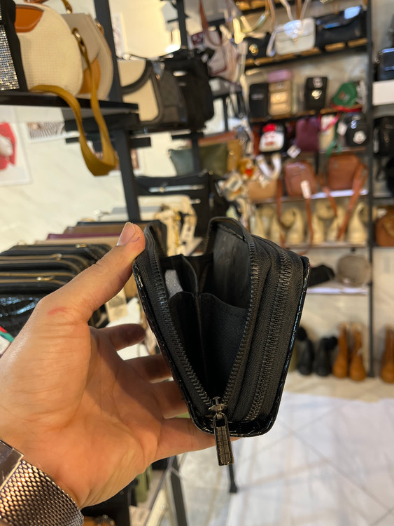 کیف پول ورنی دو خانه کد کالا ۸۰۵۲