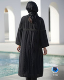 مانتو پرادا راه راه ملیله دوزی ۱۵۷۲کد کالا ۸۳۹۶