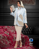 مانتو کج راه گلدوزی برگ ۱۶۰۵کد کالا ۸۴۲۲