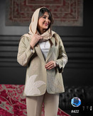 مانتو کج راه گلدوزی برگ ۱۶۰۵کد کالا ۸۴۲۲