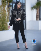 مانتو کرپ مرویجت دمپا سنگدوزی گندمی ۱۵۸۷کد کالا ۸۴۴۳