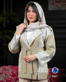 مانتو ژاکارد کوک دوزی جلو پیله ۱۶۳۸کد کالا ۸۴۵۷