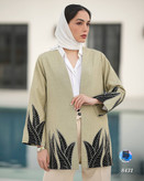 مانتو بیسکوییتی گلدوزی اتیشی ۱۶۱۷کد کالا ۸۴۳۱