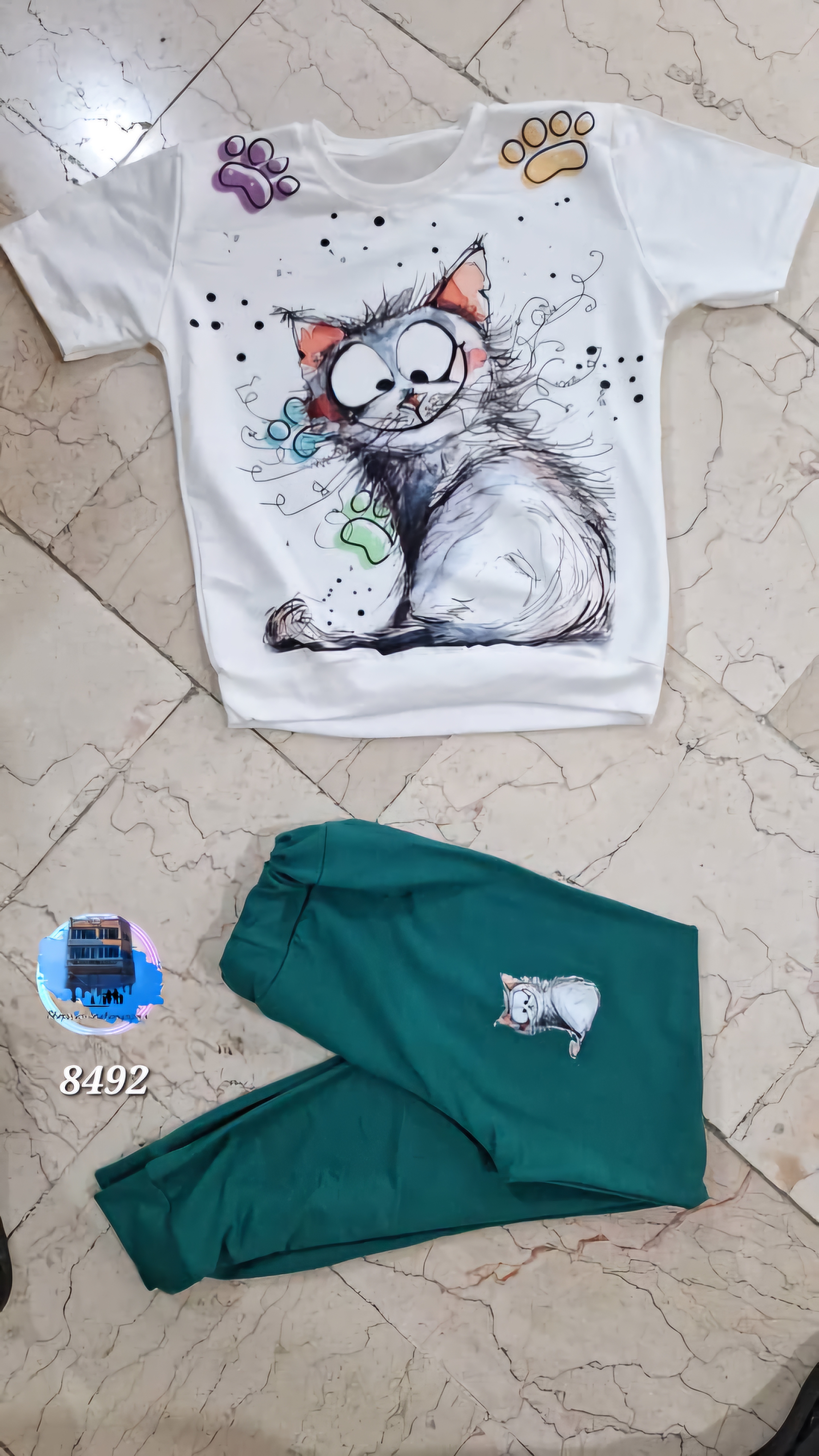 تیشرت و شلوار گربه کد کالا ۸۴۹۲