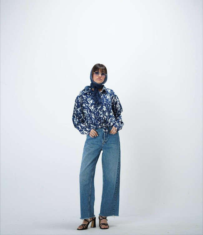 شومیز طرح دار الیزه کد کالا ۸۵۱۱