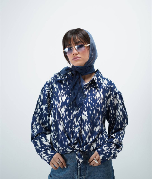 شومیز طرح دار الیزه کد کالا ۸۵۱۱