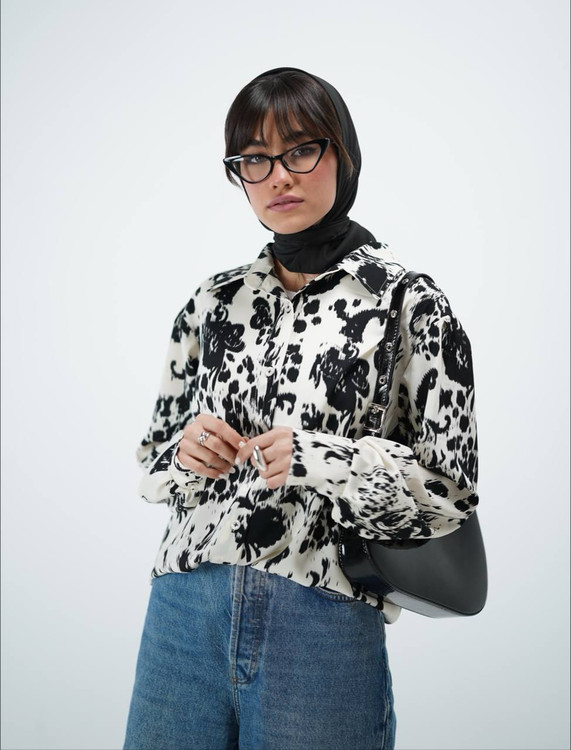 شومیز طرح دار الیزه کد کالا ۸۵۱۱