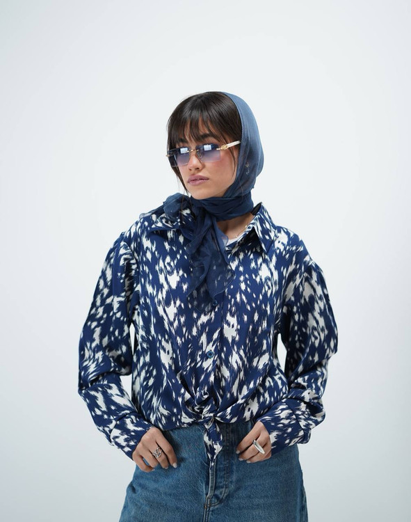 شومیز طرح دار الیزه کد کالا ۸۵۱۱