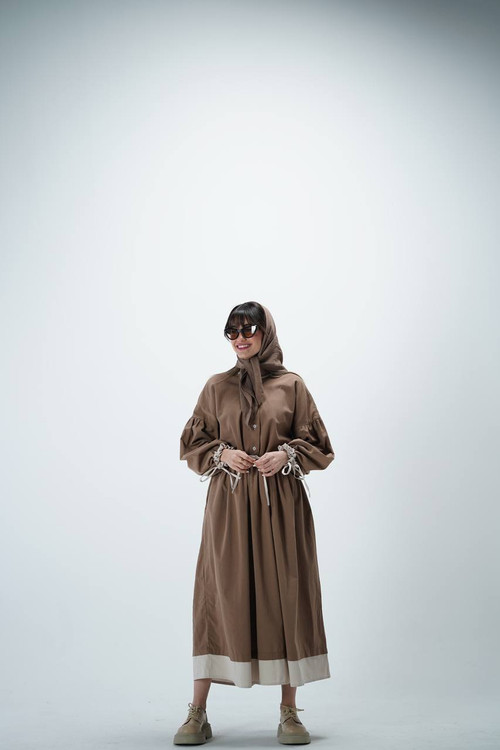 پیراهن بلند لنین ترکیبی الما کد کالا ۸۵۱۴