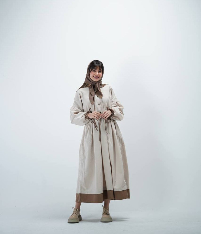 پیراهن بلند لنین ترکیبی الما کد کالا ۸۵۱۴