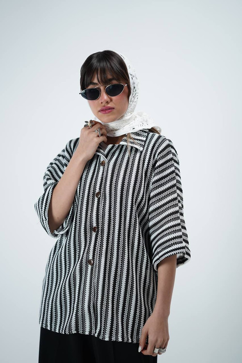 شومیز کنفی زنبوری کد کالا ۸۵۲۱