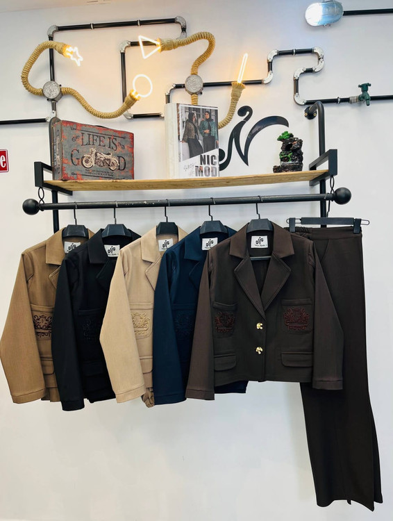 کت و شلوار جیب گلدوزی کد کالا۸۷۹۷