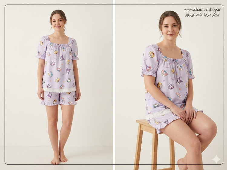 تیشرت شلوارک گیاهی کد ۸۹۲۰