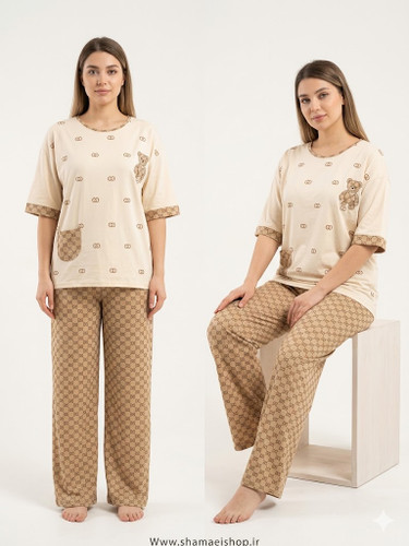 تیشرت شلوارداخل خونه زنانه خرس کد ۸۸۸۸