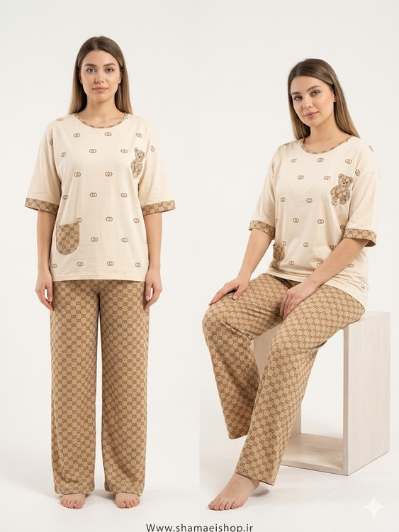 تیشرت شلوارداخل خونه زنانه خرس کد ۸۸۸۸