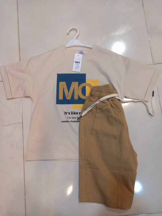 تیشرت شلوارک کتان کد 8982