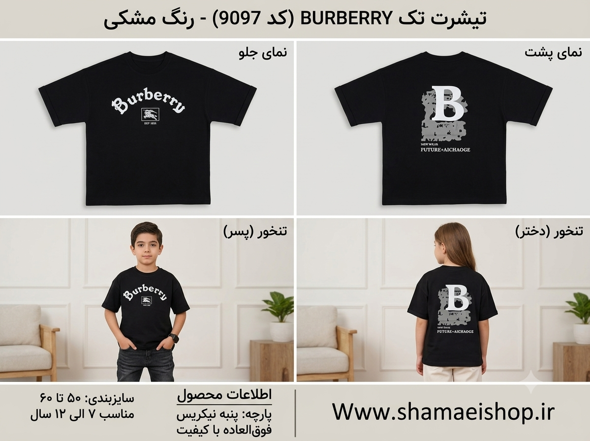 تیشرت تک BURBERE کد 9097
