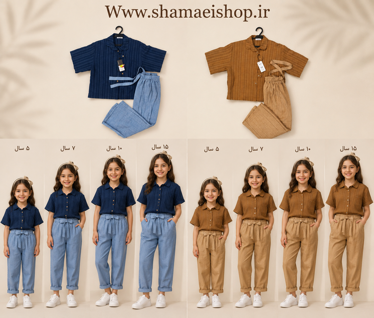 تونیک شلوار سوفیا کوک دوزی ۴۵-۶۵کد ۹۱۱۷